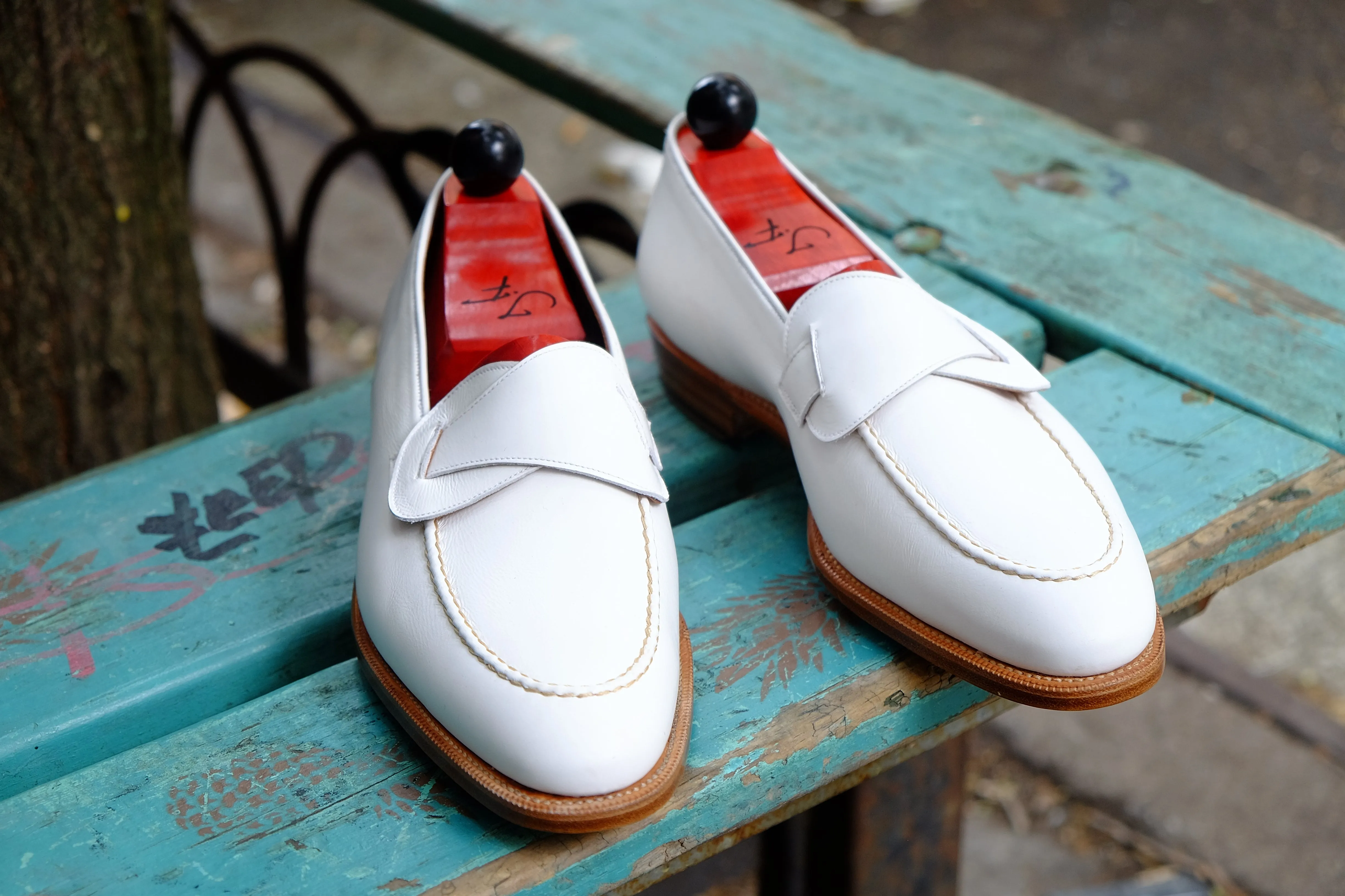 Hawthorne - MTO - White Calf - TMG Last - Single Leather Sole