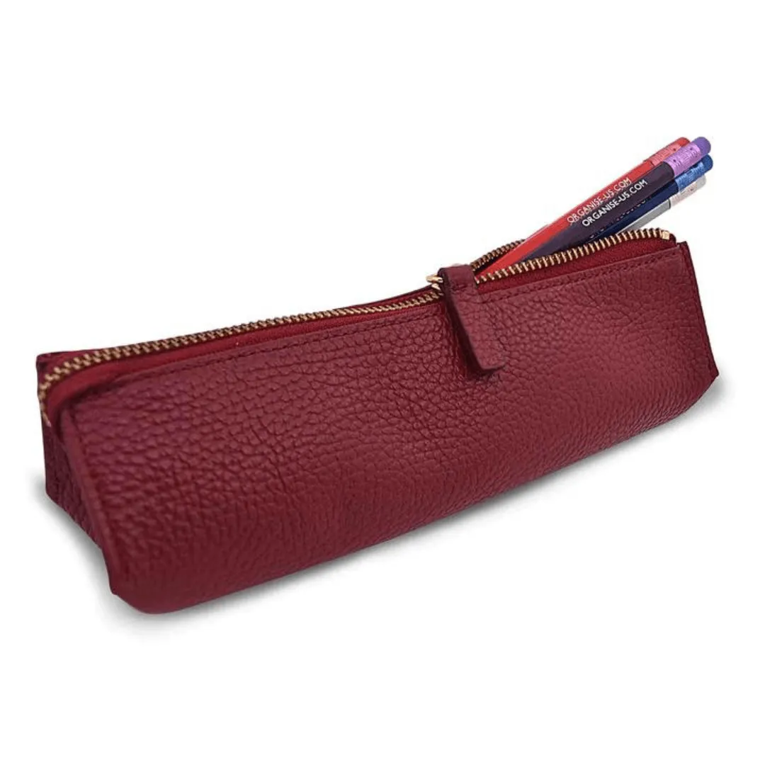 HENRIETTA PENCIL CASE DARK RED