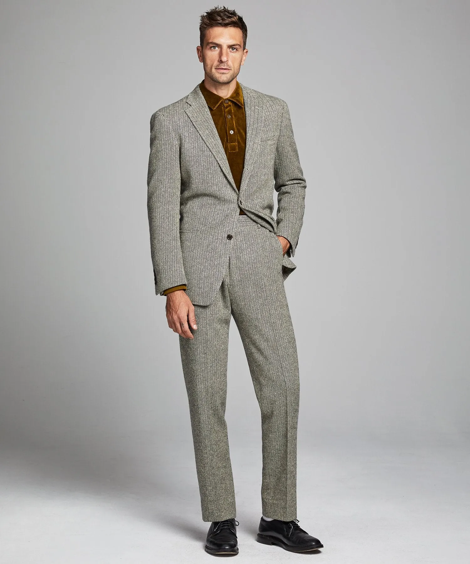 Herringbone Sack Suit Jacket