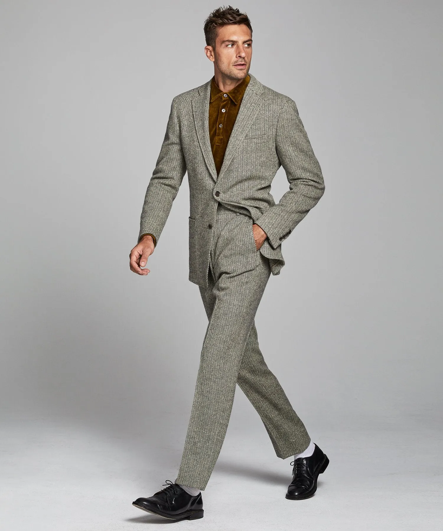 Herringbone Sack Suit Jacket