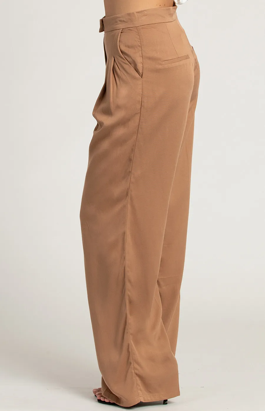 High Waist Wide Leg Pants (SPA332A) 