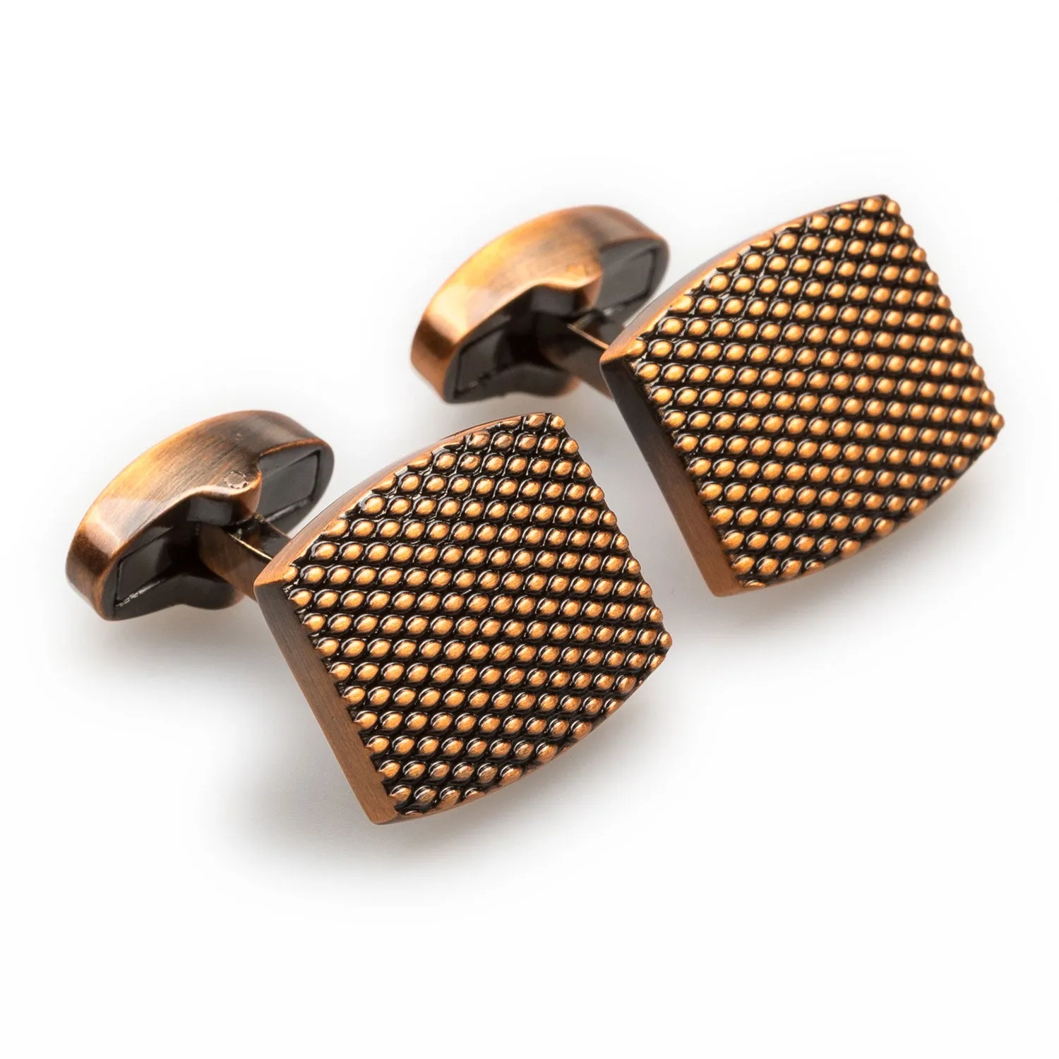 Honeycomb Antique Copper Cufflinks