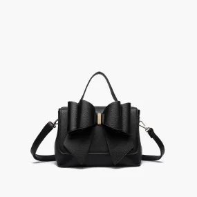 Instant Shipping! Eva Double Bow Satchel - Black