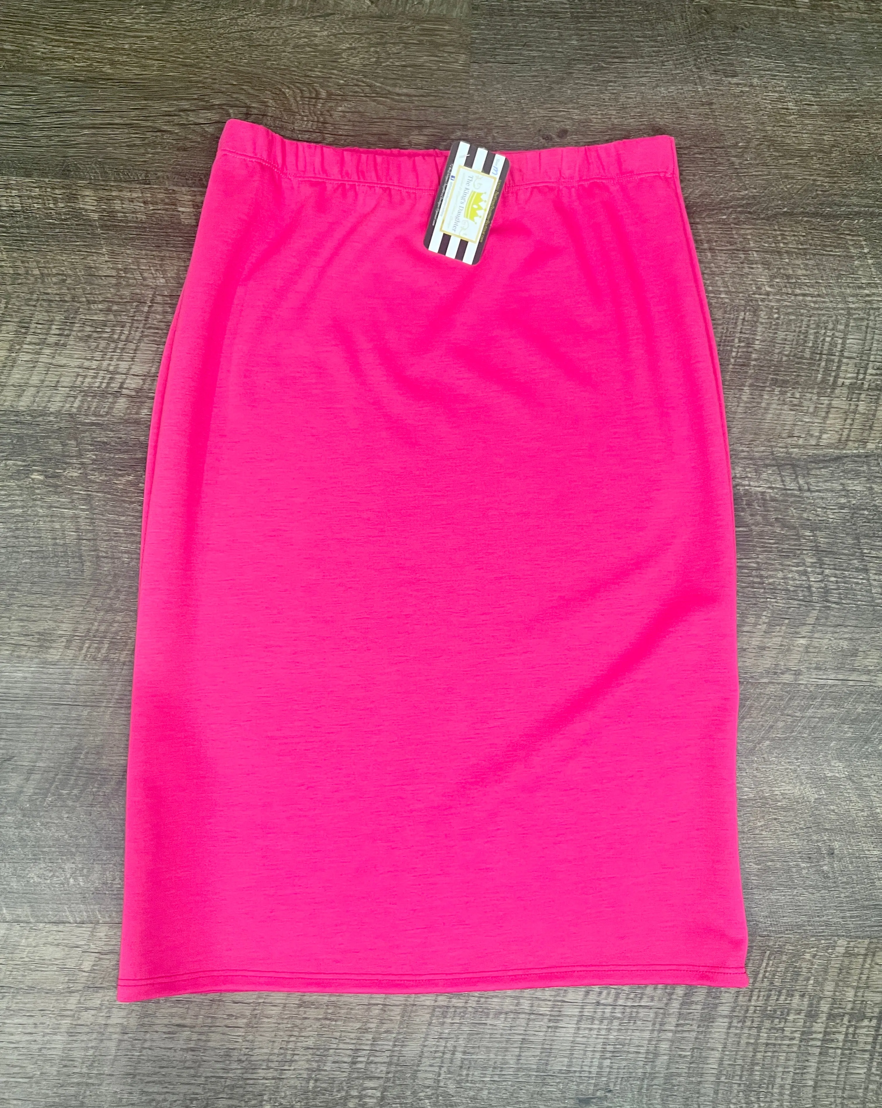 Jacqueline Hot Pink Pencil Skirt-Regular & Plus