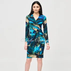 Joseph Ribkoff Abstract Print Wrap Dress - Style 243072