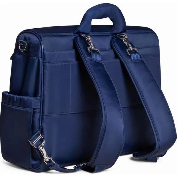 JuJuBe Satchel 14-Compartment Diaper Bag, Navy