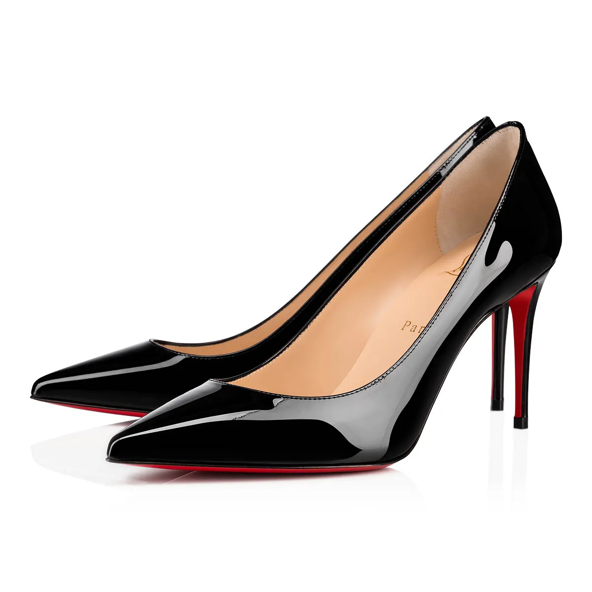 Kate 85 mm Pumps - Patent calf leather - Black - Women