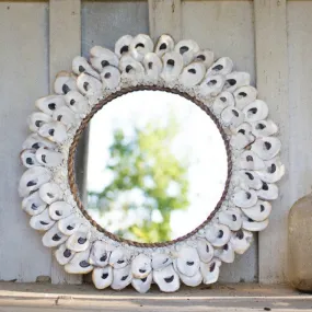 Large Round Oyster Shell Mirror