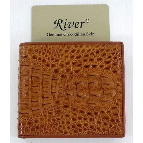 Light Brown Genuine Hornback Crocodile Wallet