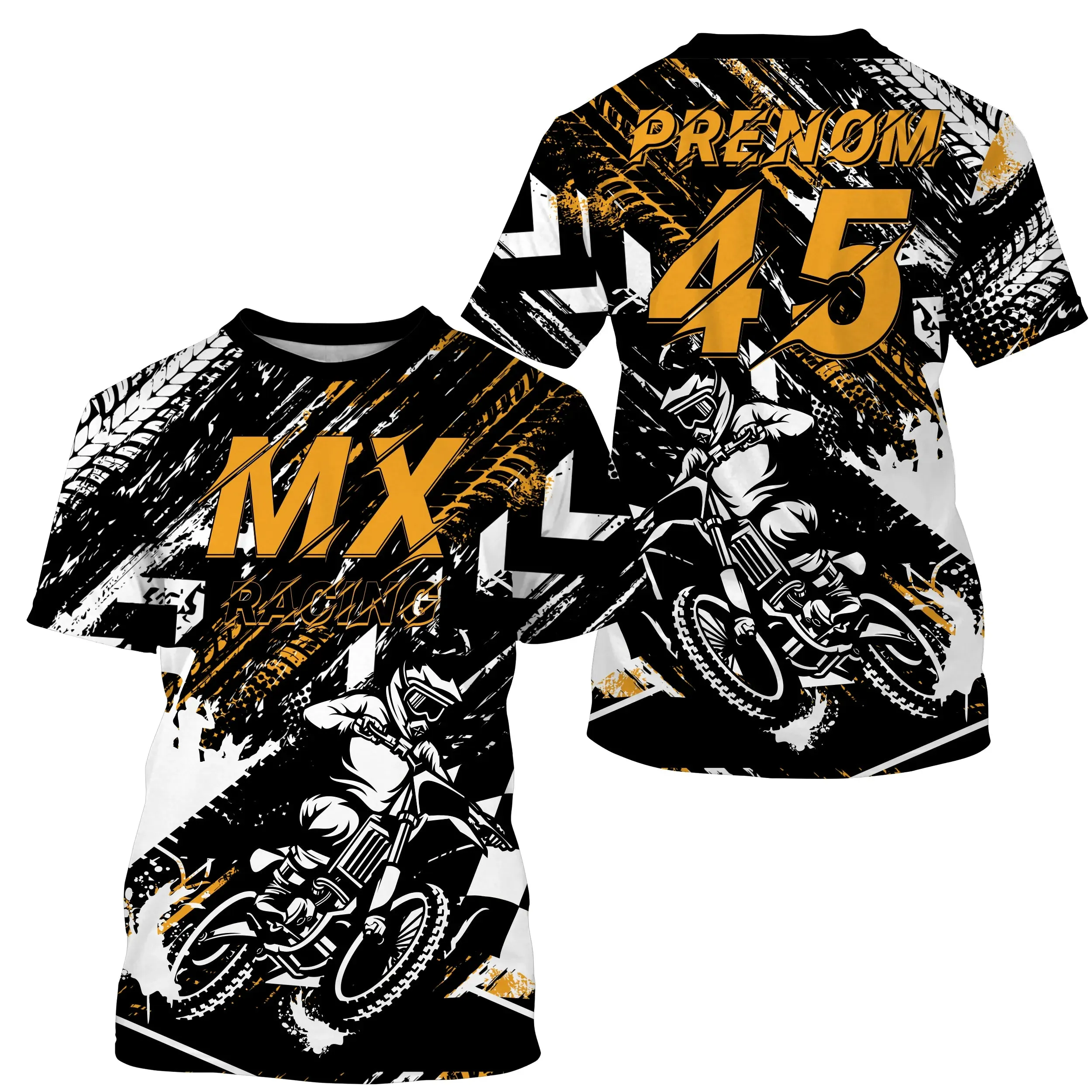 Maillot Cross Protection UV, Cadeau Personnalisé Pilote Moto Cross, Courses MX - 26122201MZ