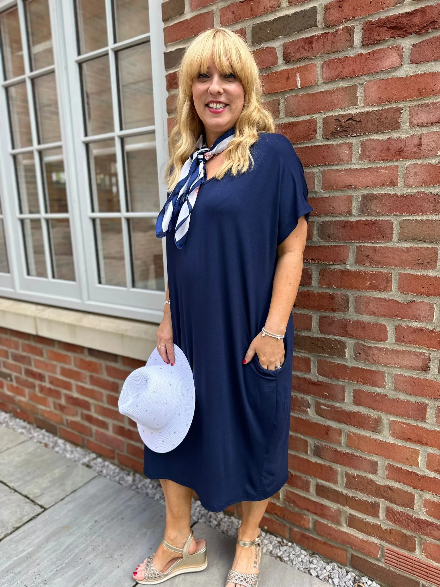 Navy Tilletts T-Shirt Dress Tammy