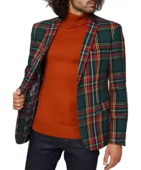 Opposuits Men's Deluxe Blazer Christmas Tartan Blazer