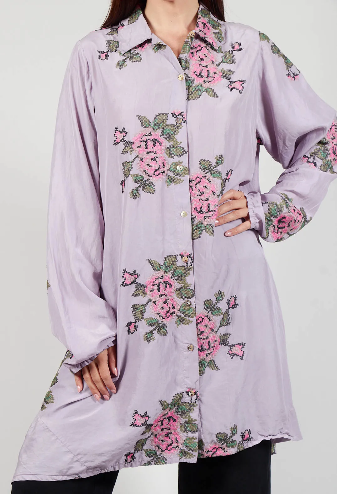 Origihell Shirt Dress in Yard Purple