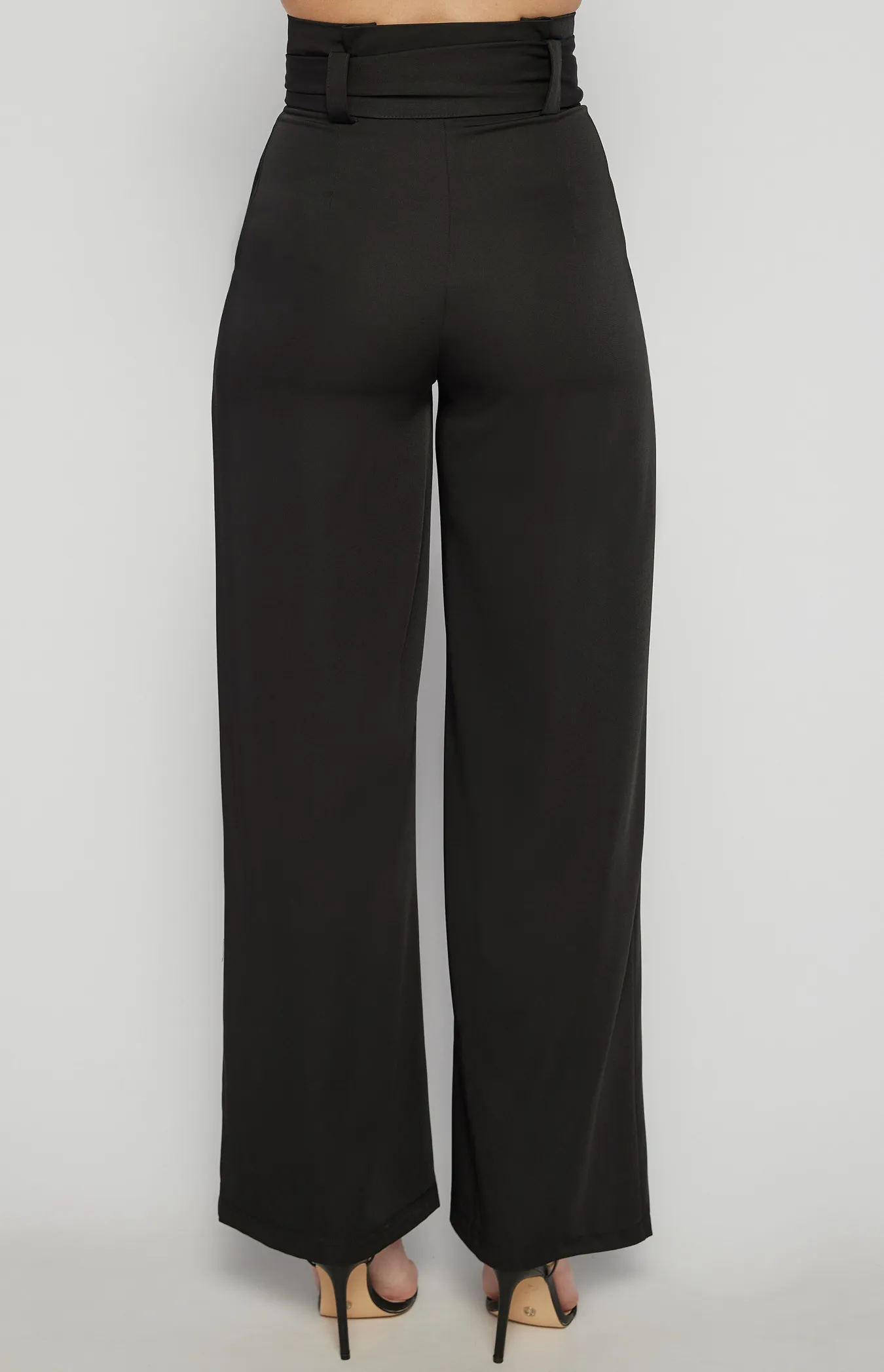 Paper Bag Waist Wide Leg Pants (SPA328B)