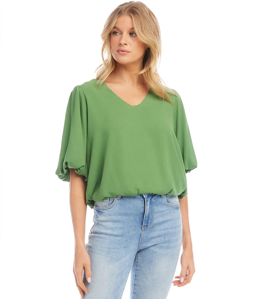 Petite Size Puff Sleeve Top