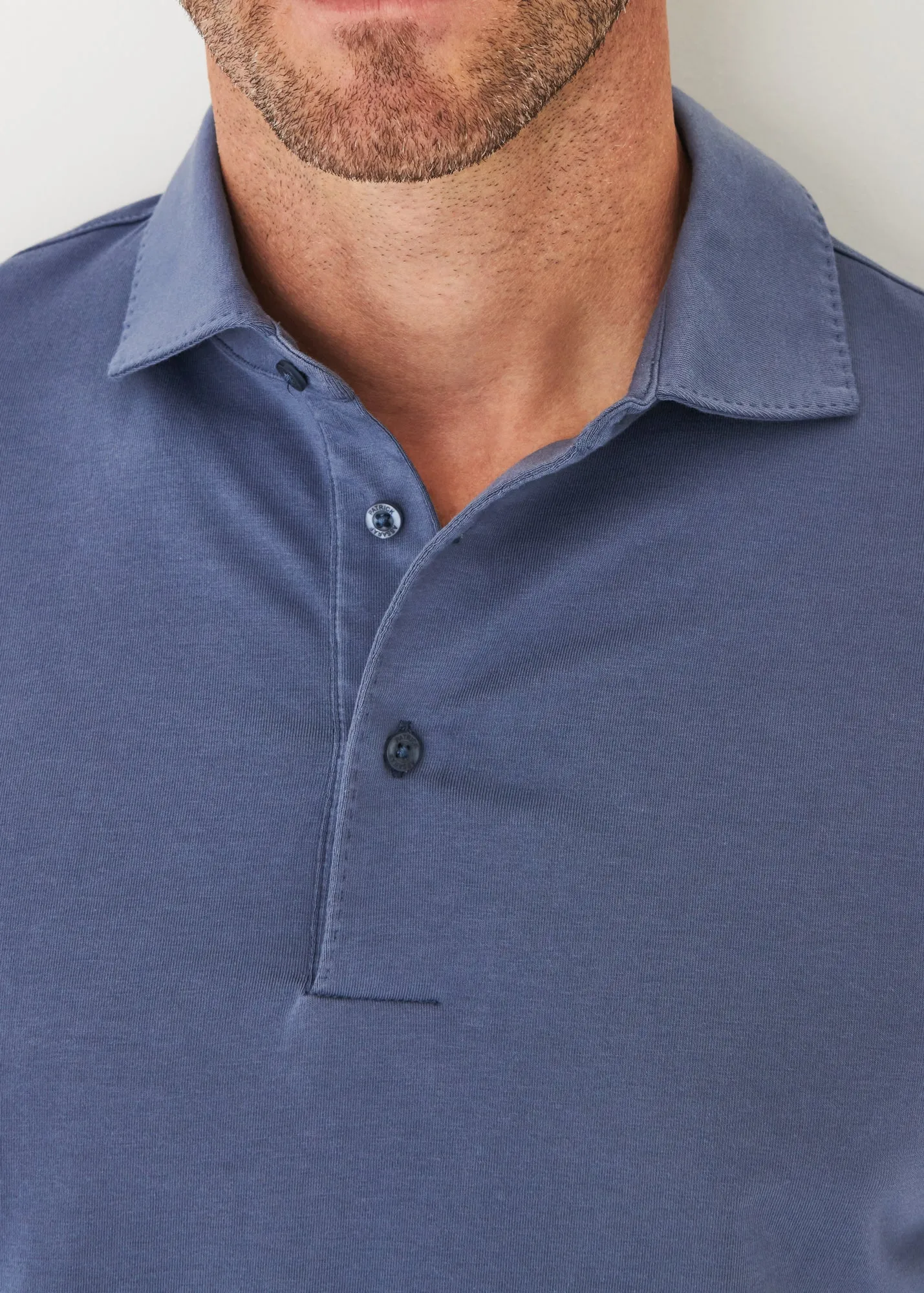 PIMA COTTON STRETCH LONG SLEEVE POLO