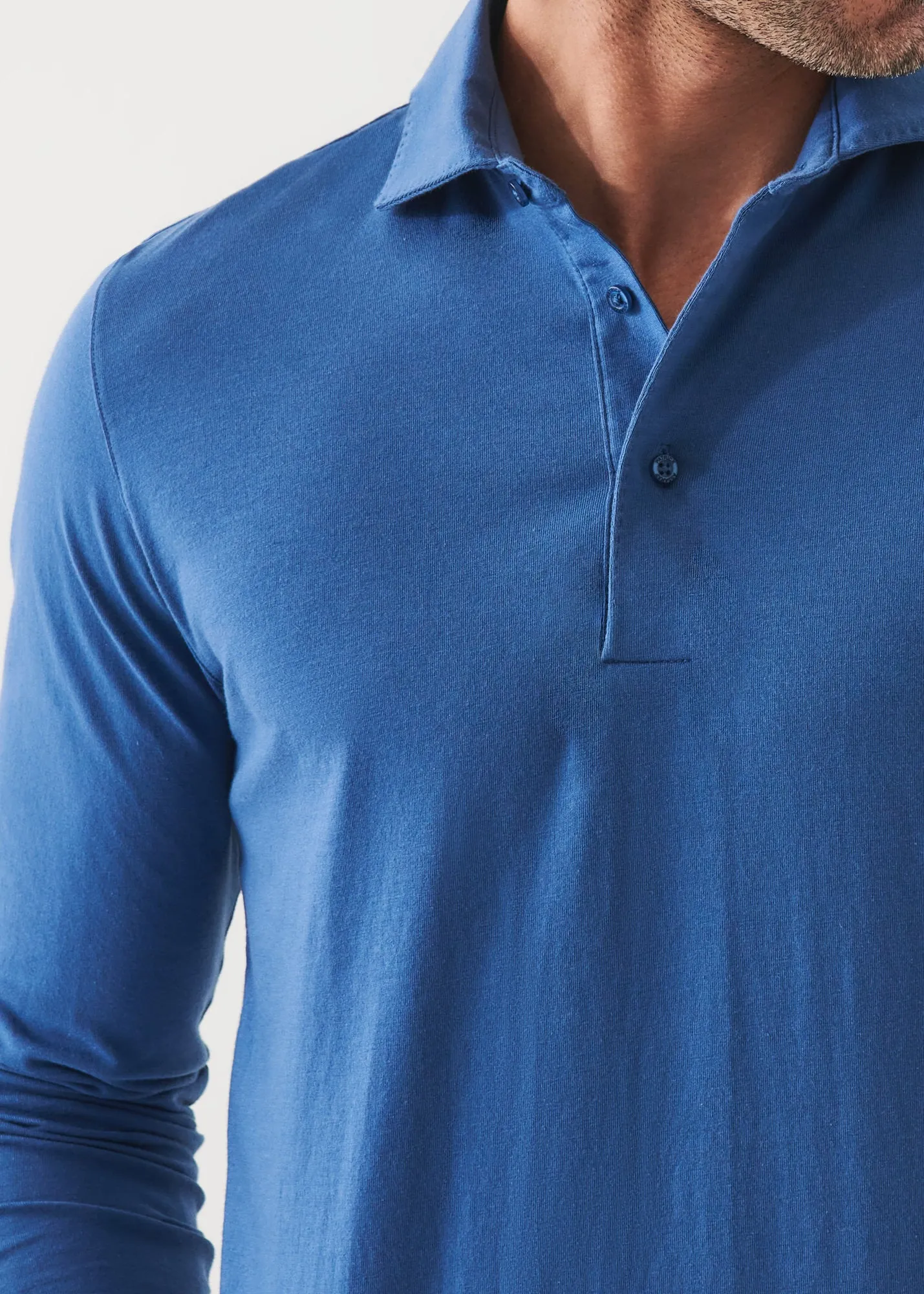 PIMA COTTON STRETCH LONG SLEEVE POLO