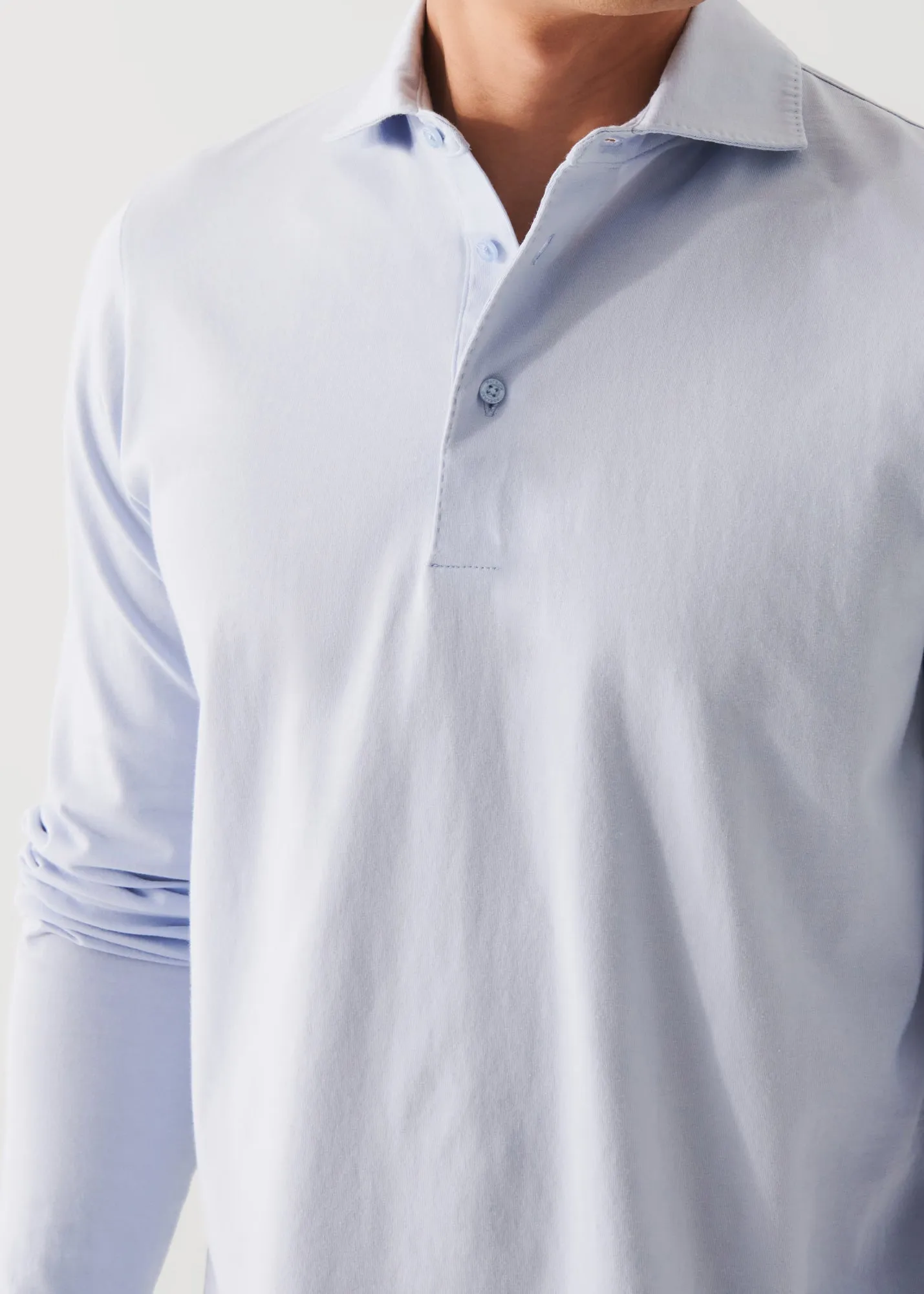 PIMA COTTON STRETCH LONG SLEEVE POLO