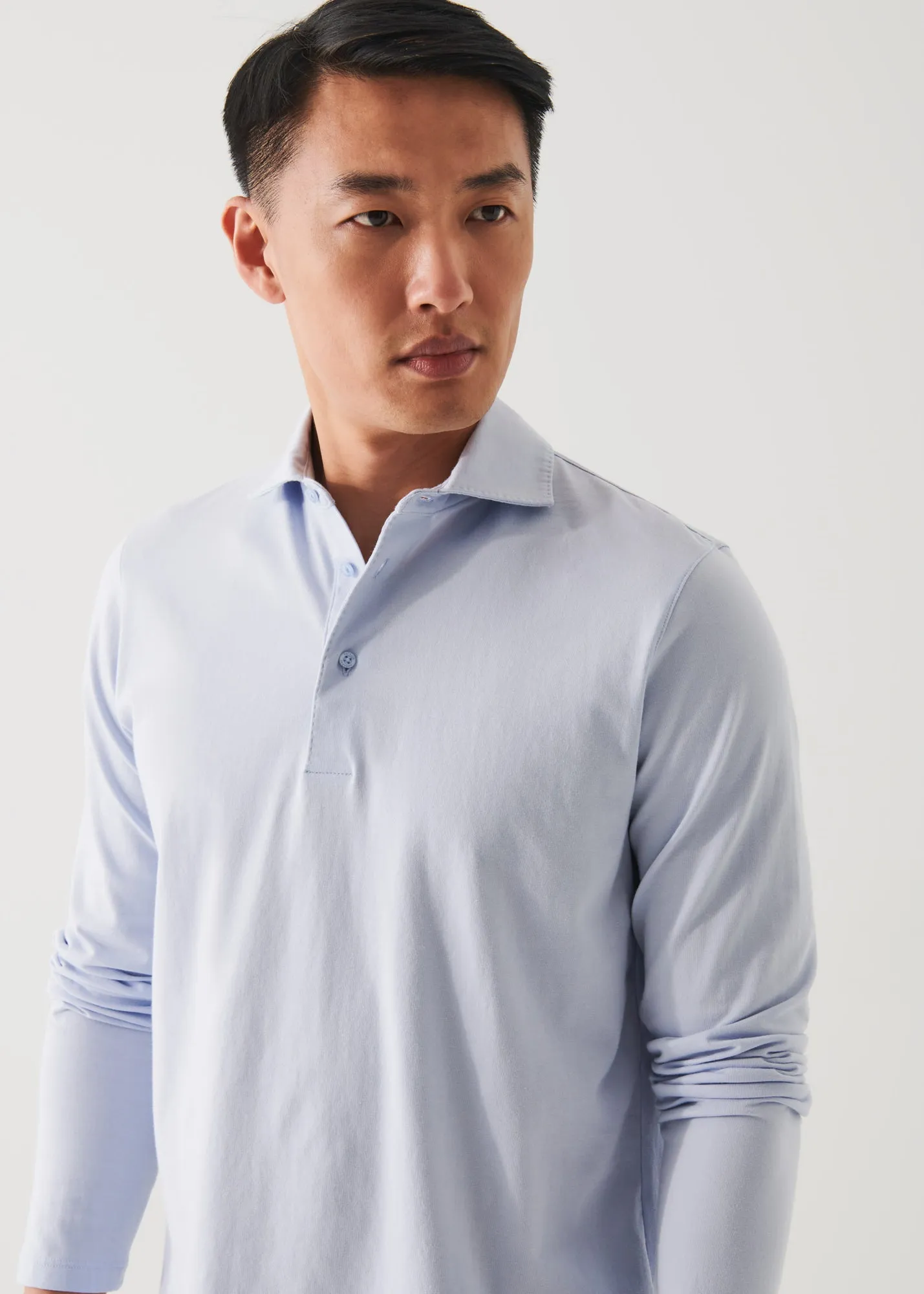 PIMA COTTON STRETCH LONG SLEEVE POLO