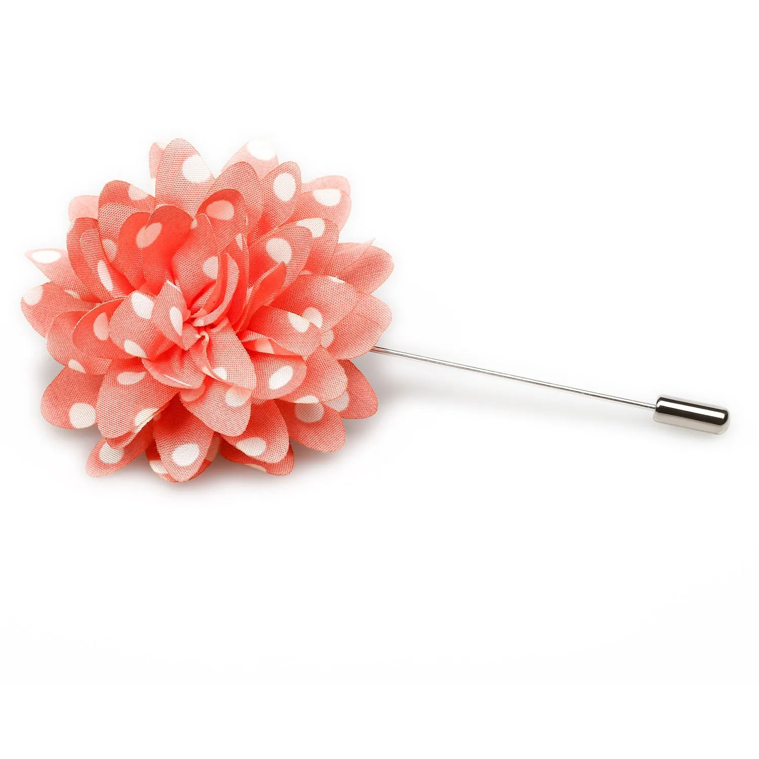 Pink Polka Dot Lapel Flowers