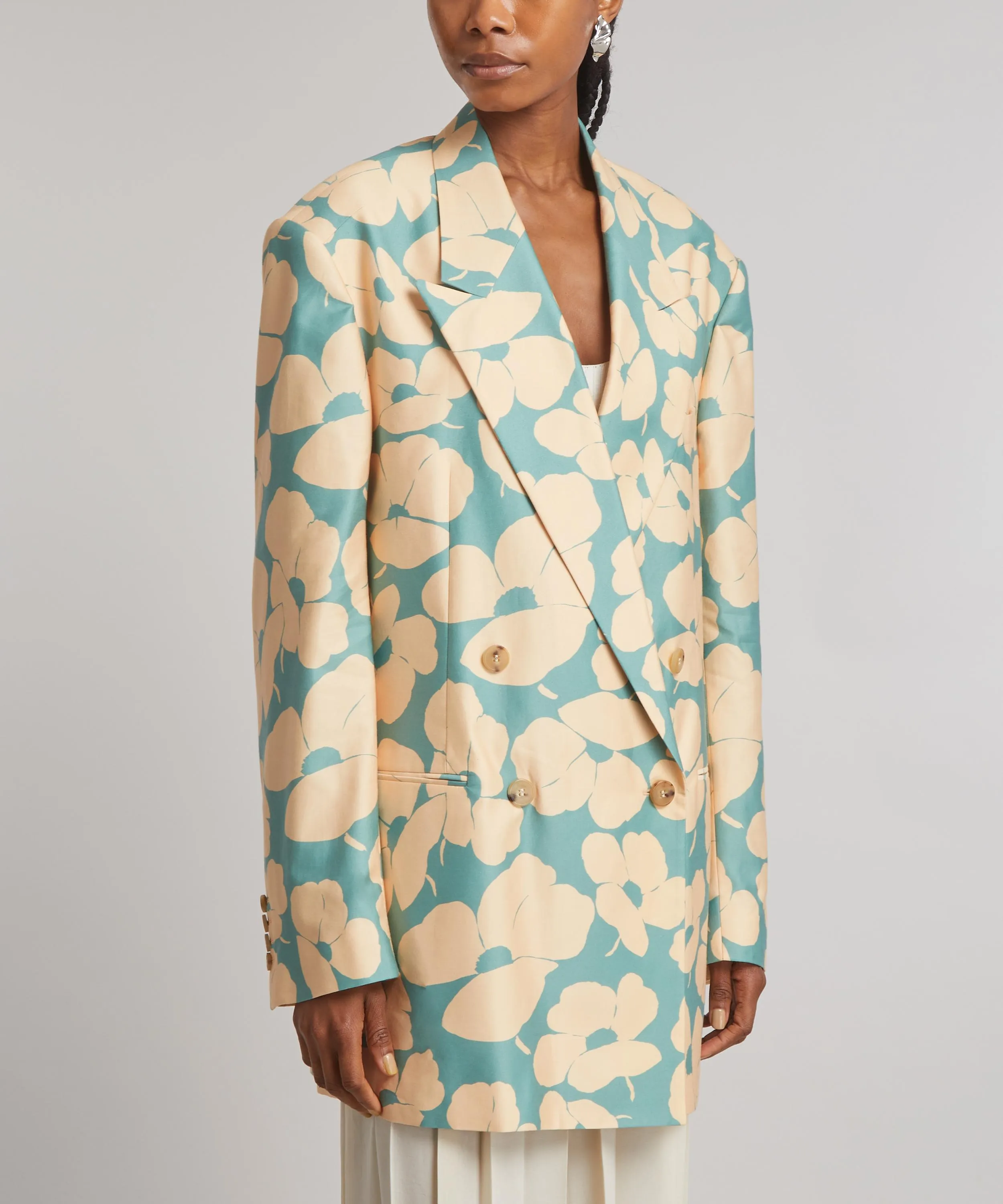 Printed Oversized Blazer