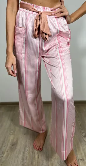 Pyamové kalhoty Satin Wide Leg Pant