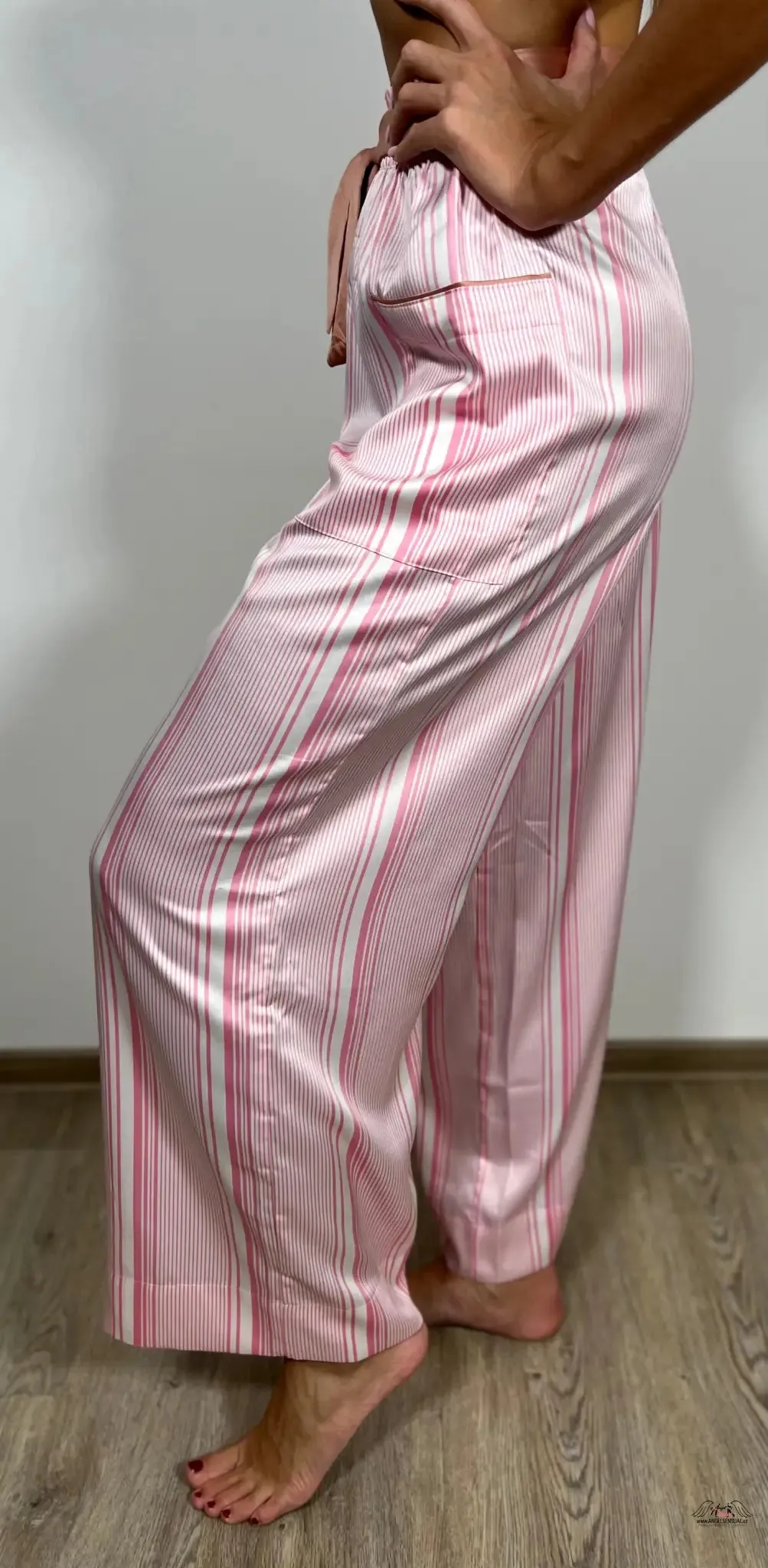 Pyamové kalhoty Satin Wide Leg Pant