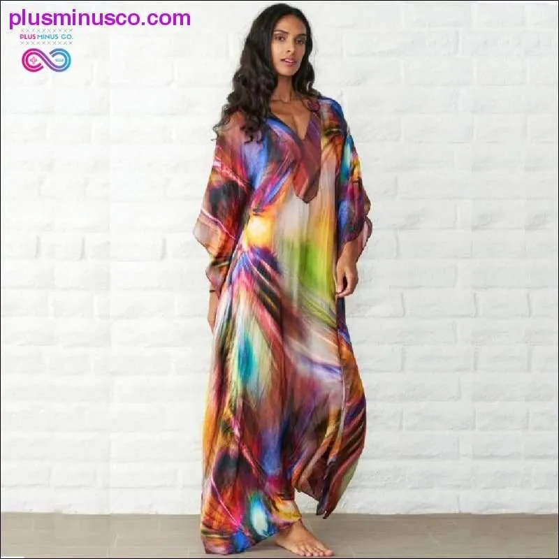 Quick-drying Kaftan Beach Cover up Pareos de Playa Mujer