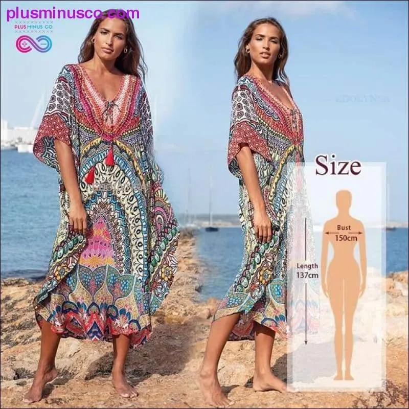 Quick-drying Kaftan Beach Cover up Pareos de Playa Mujer