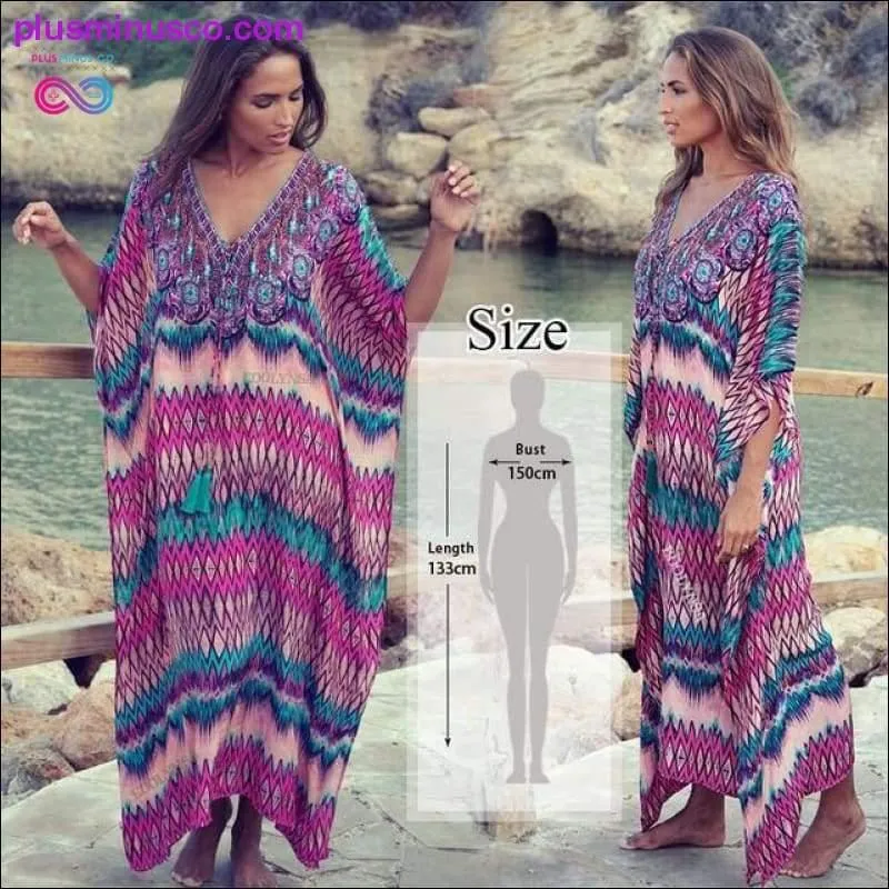 Quick-drying Kaftan Beach Cover up Pareos de Playa Mujer