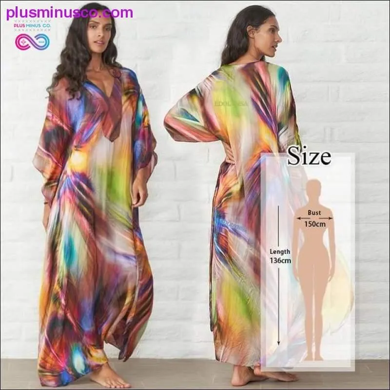 Quick-drying Kaftan Beach Cover up Pareos de Playa Mujer