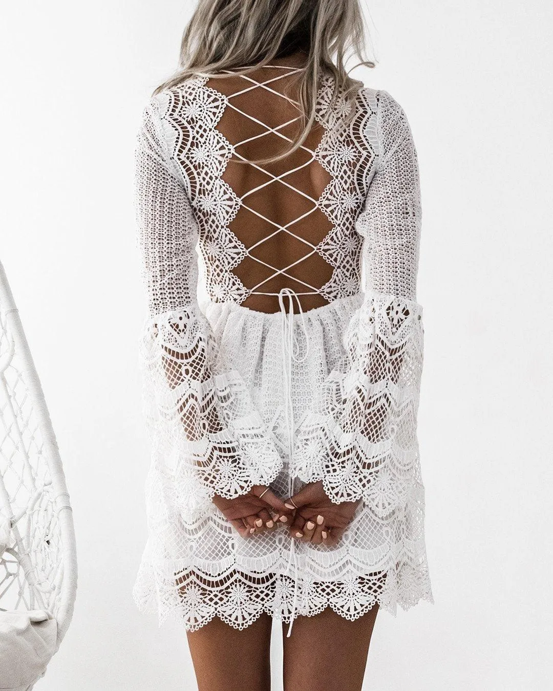 Romania Dress - White