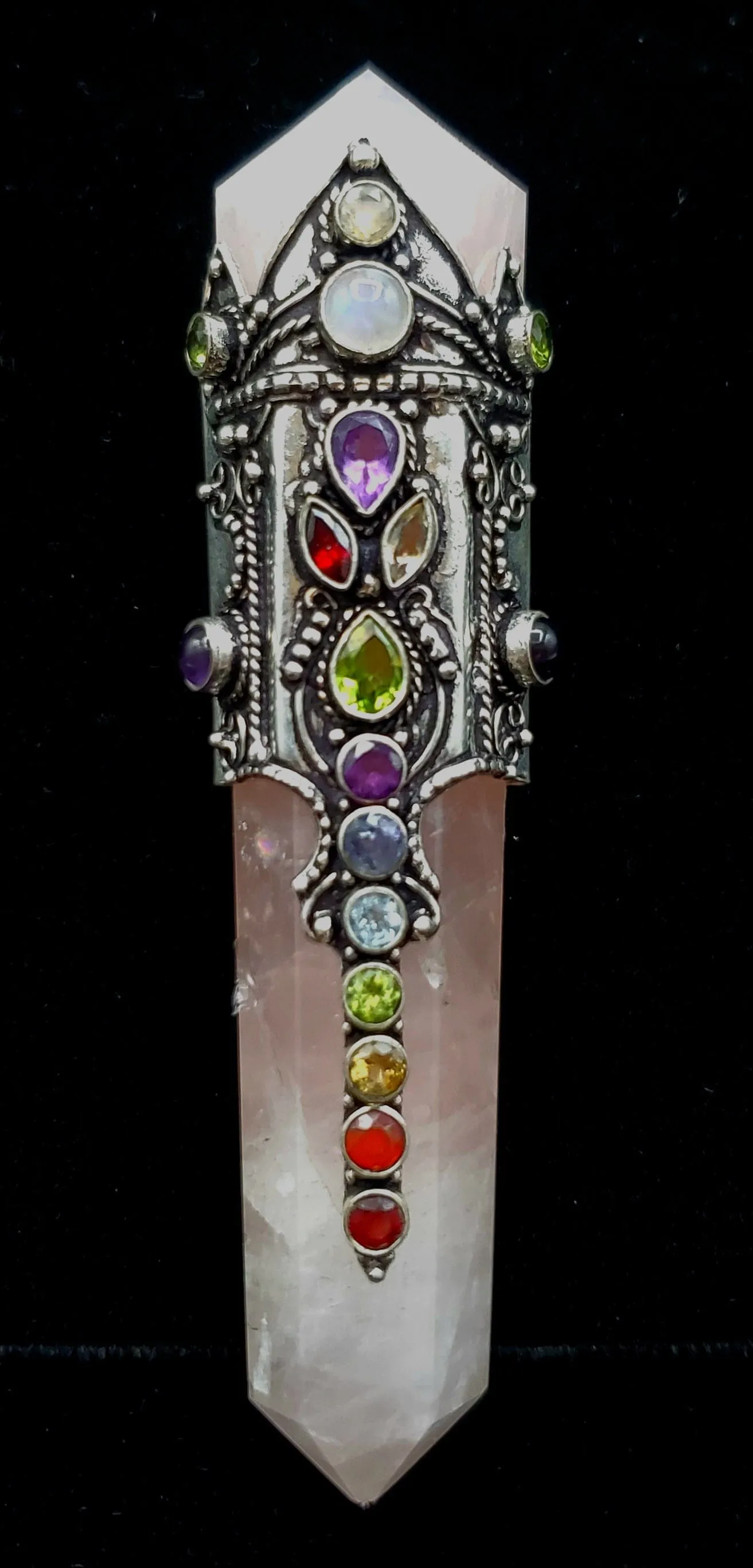 Rose Quartz Chakra Wand (Double Terminated)