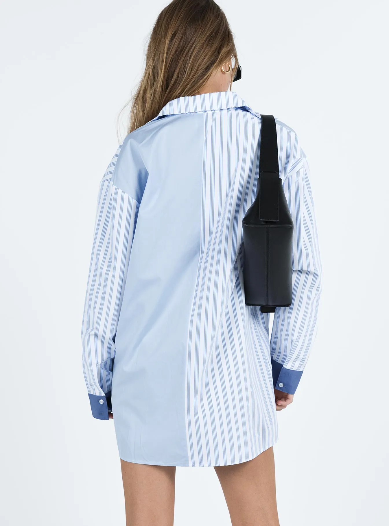 Rouni Shirt Dress White / Blue