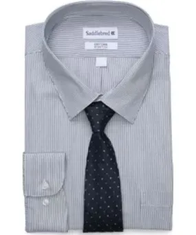 Saddlebred Men's Big & Tall Allover Stretch Tall Fit Dress Shirt