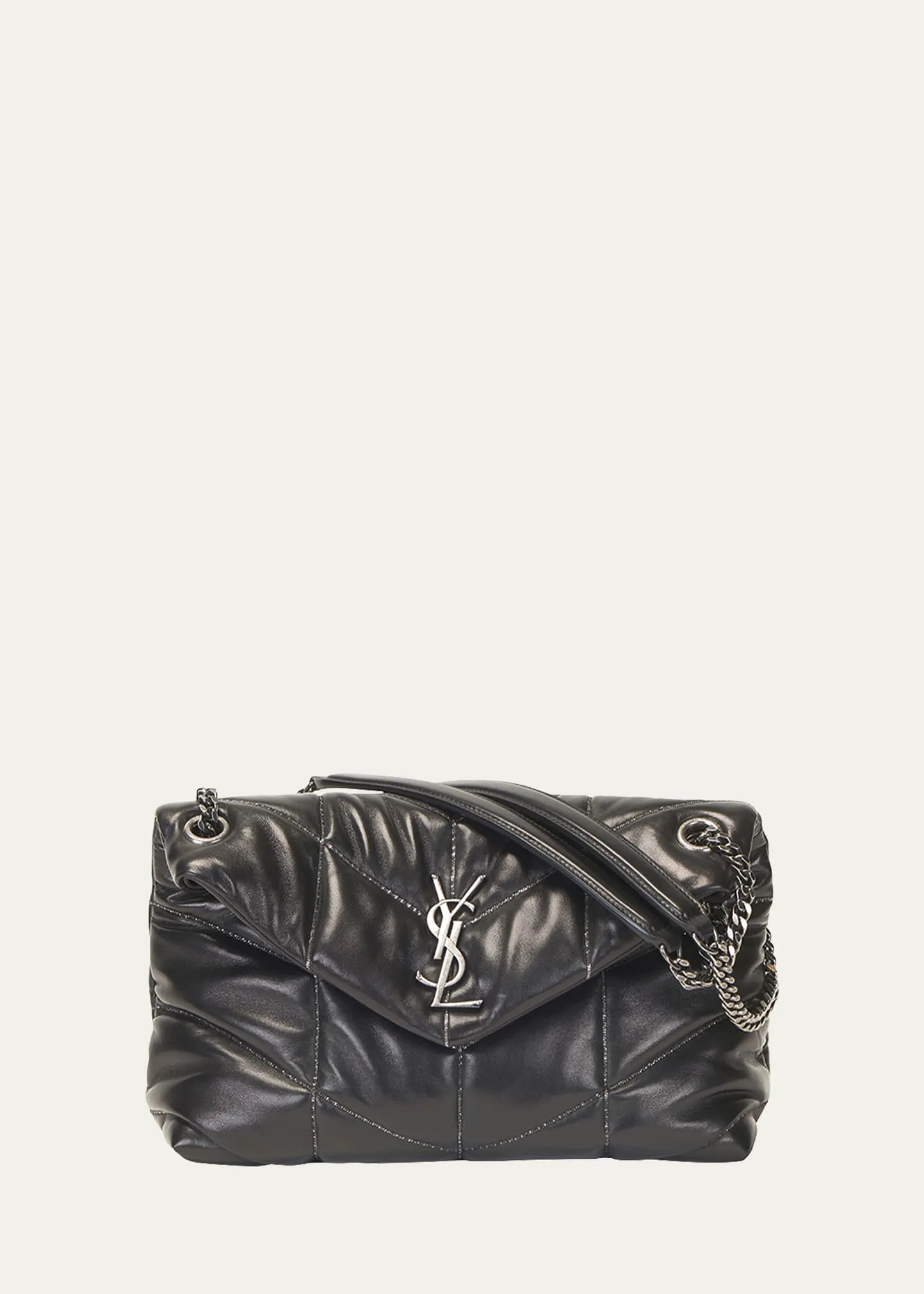 Saint Laurent Lou Puffer Toy YSL Crossbody Bag in Quilted Leather