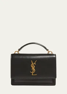 Saint Laurent Sunset Medium YSL Top-Handle Crossbody Bag in Smooth Leather