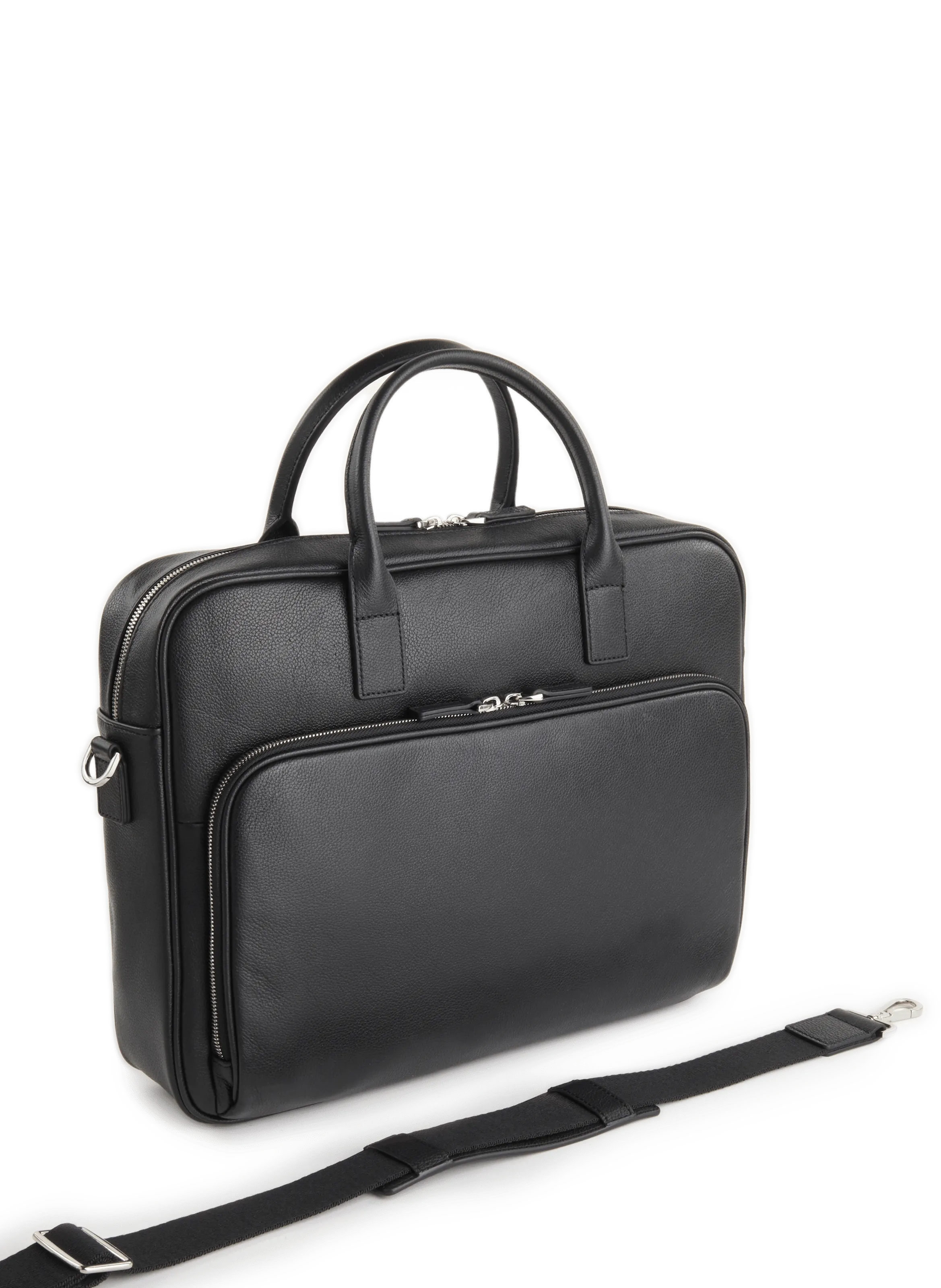 Saison 1865  Grained briefcase - Black