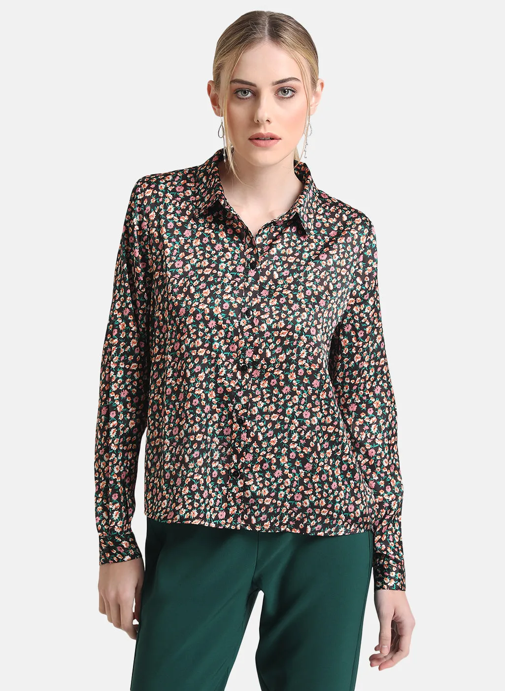 Satin Classic Printed Shirt