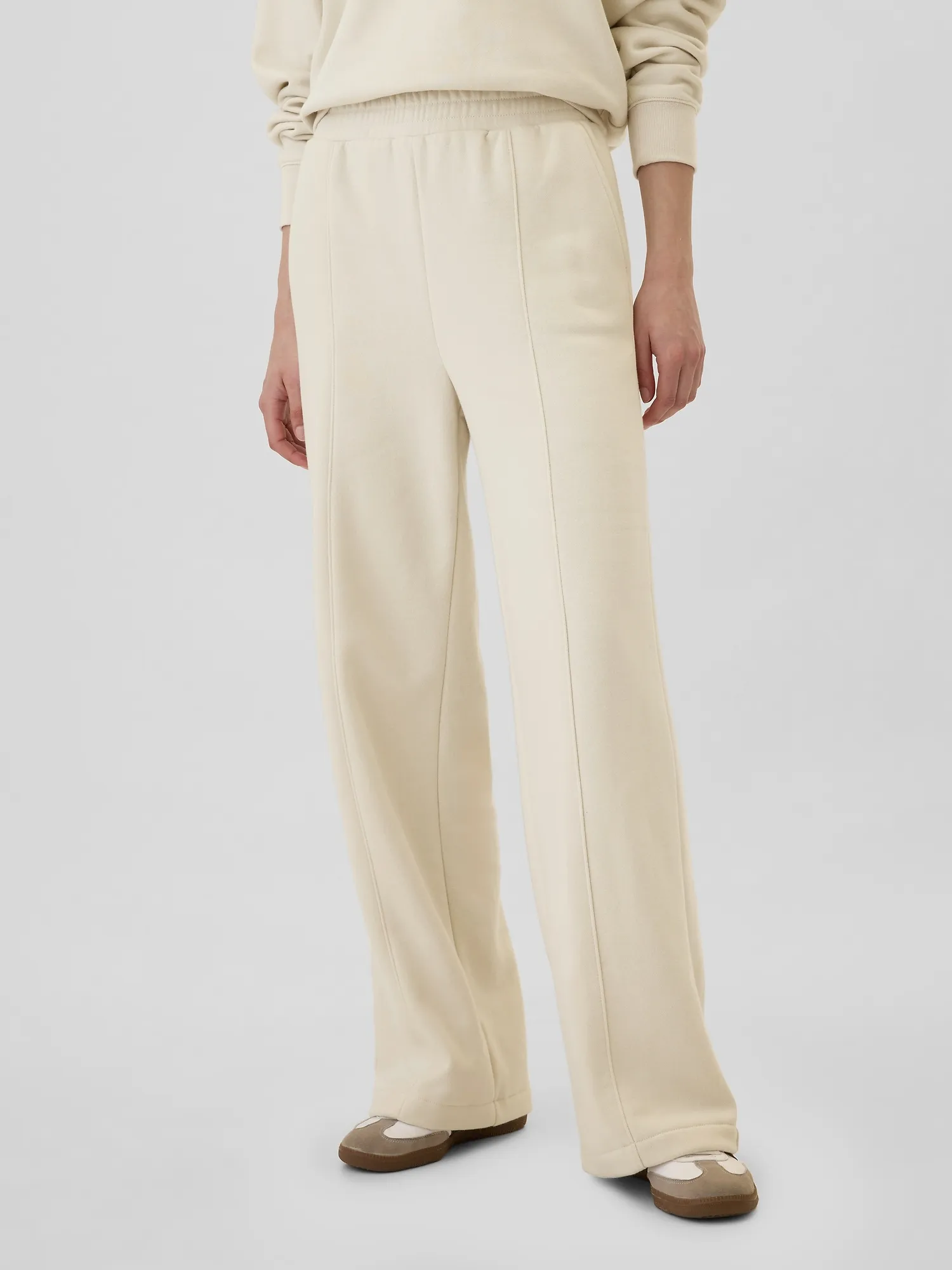 Seamed Wide-Leg Pants