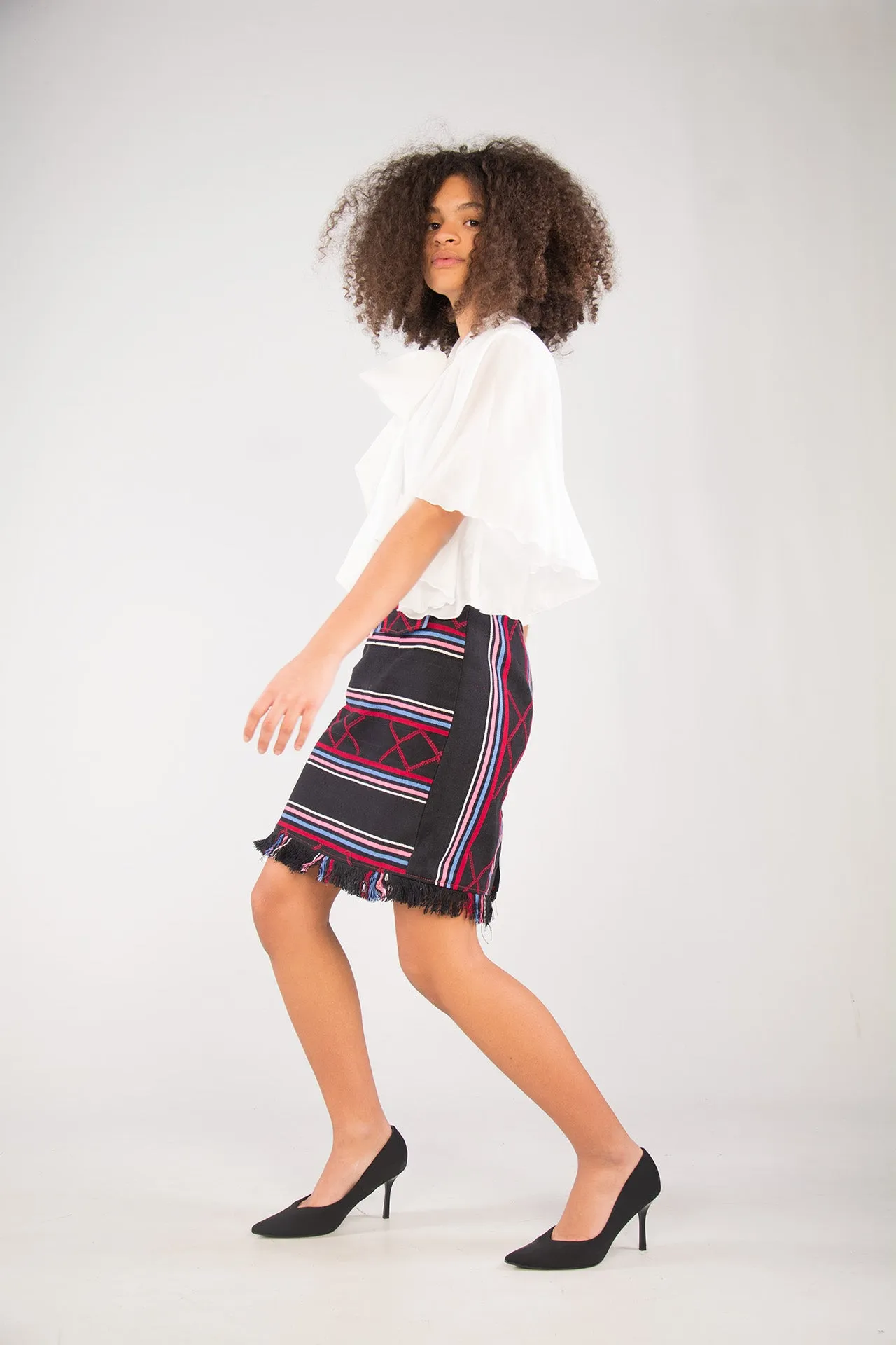 Sentimento Black High Waist Pencil Skirt in Kentelig