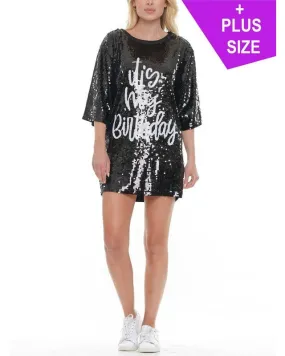 Sequin Birthday T-shirt Dress