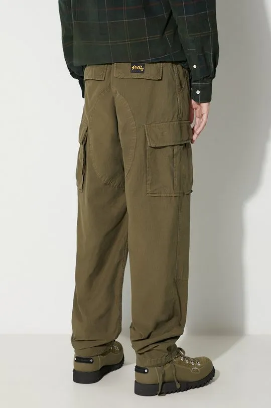 Stan Ray trousers CARGO PANT men's green color AW2310211