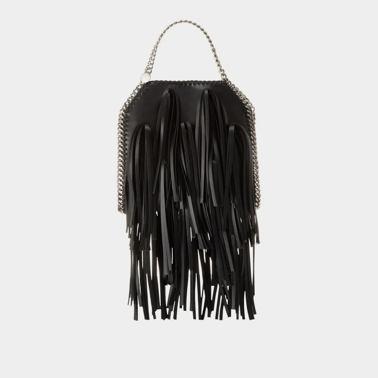 STELLA MCCARTNEY Falabella Fringe Mini Tote Bag - Black