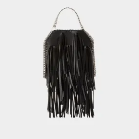 STELLA MCCARTNEY Falabella Fringe Mini Tote Bag - Black