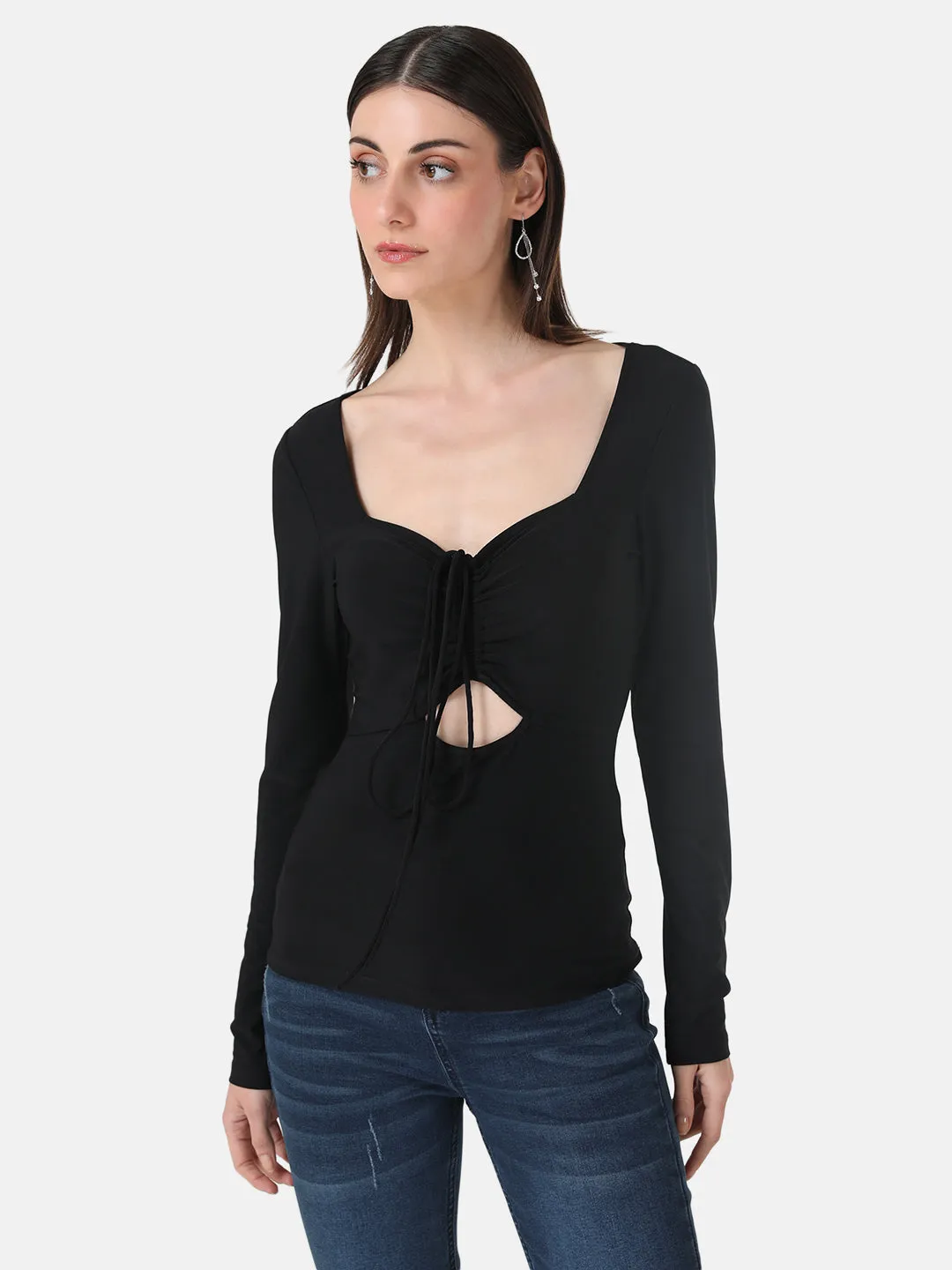 Stretchable Cut-Out Top