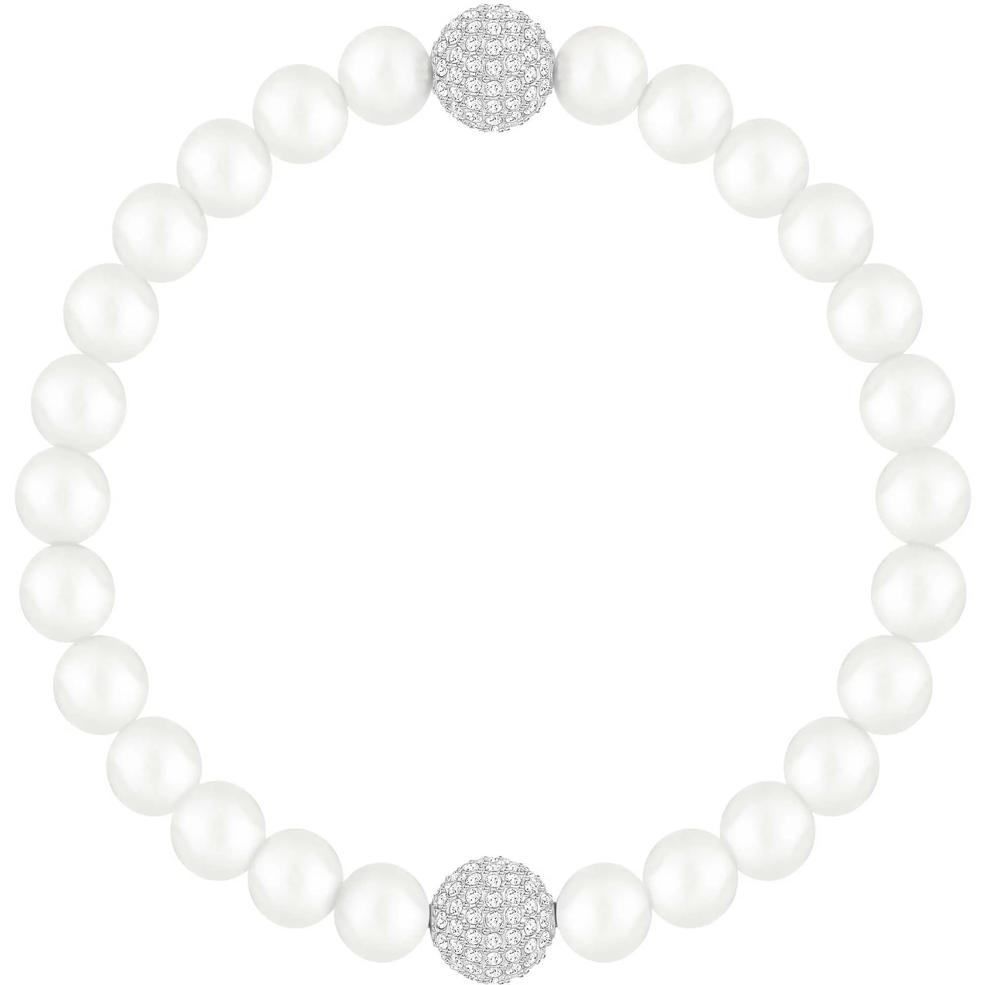 Swarovski REMIX CRYSTAL PEARL STRAND, White, Large -5421433