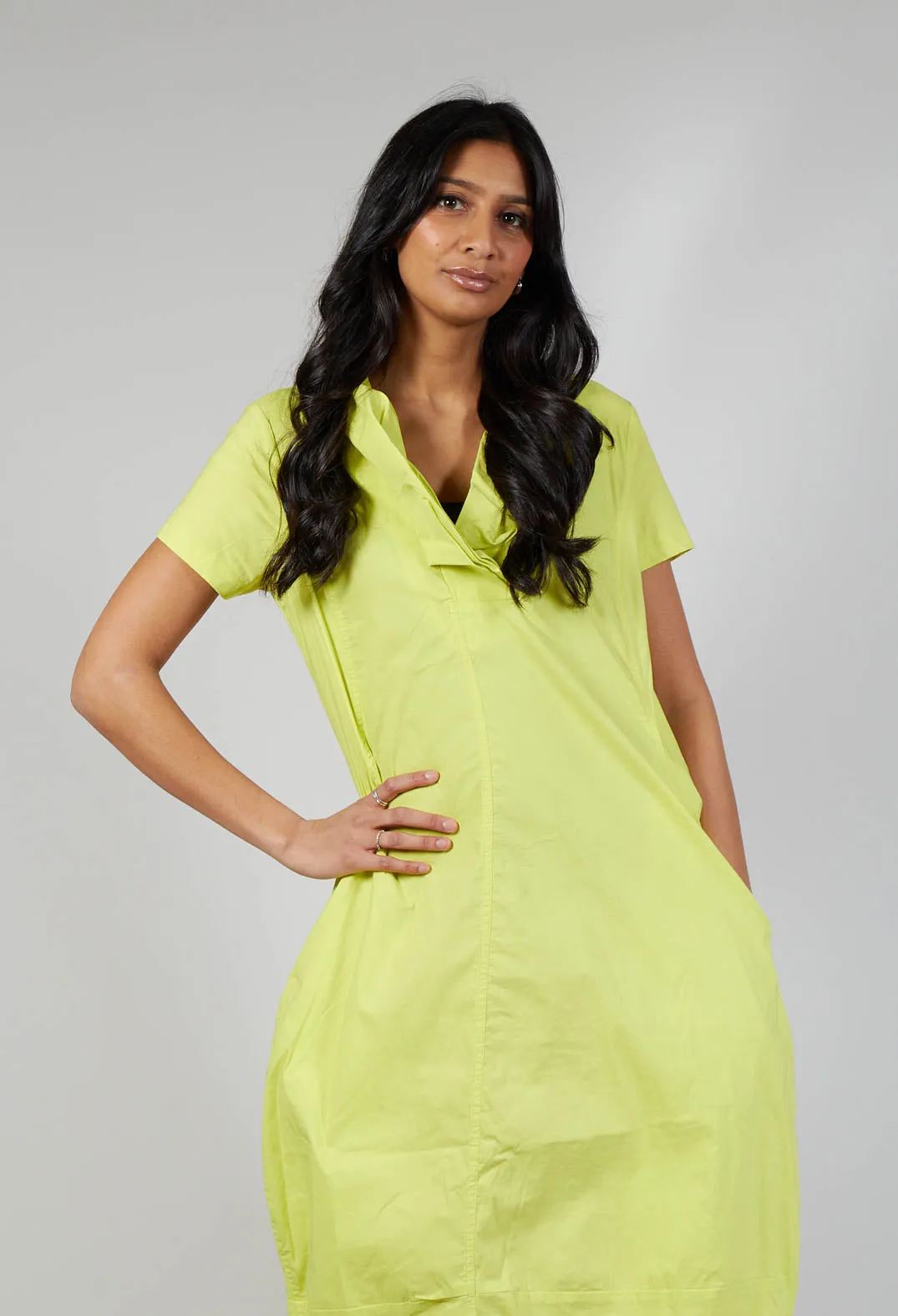 Tailored Short Sleeve Tulip Dress in Sun