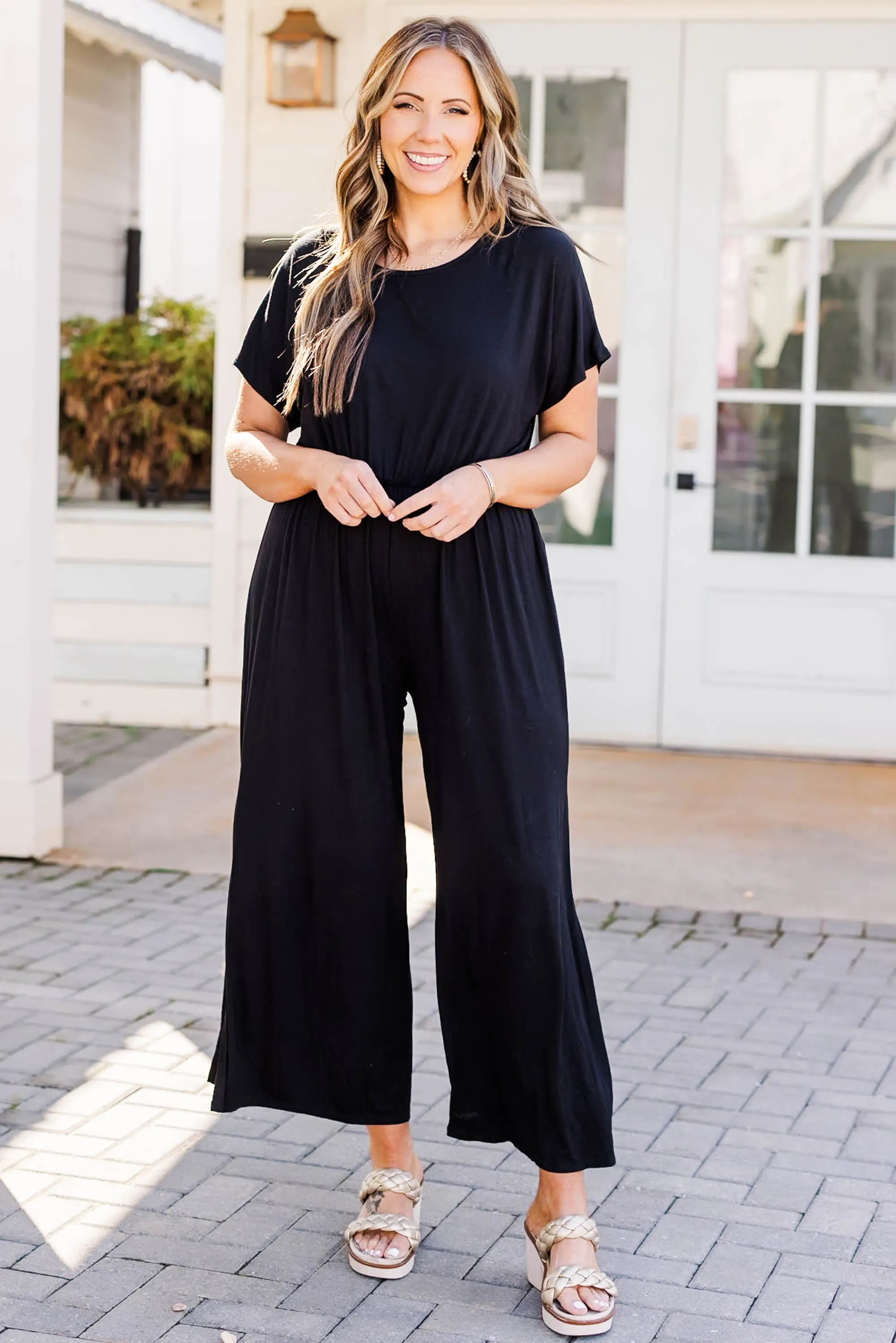 Talk To Me Nicely Jumpsuit, Black