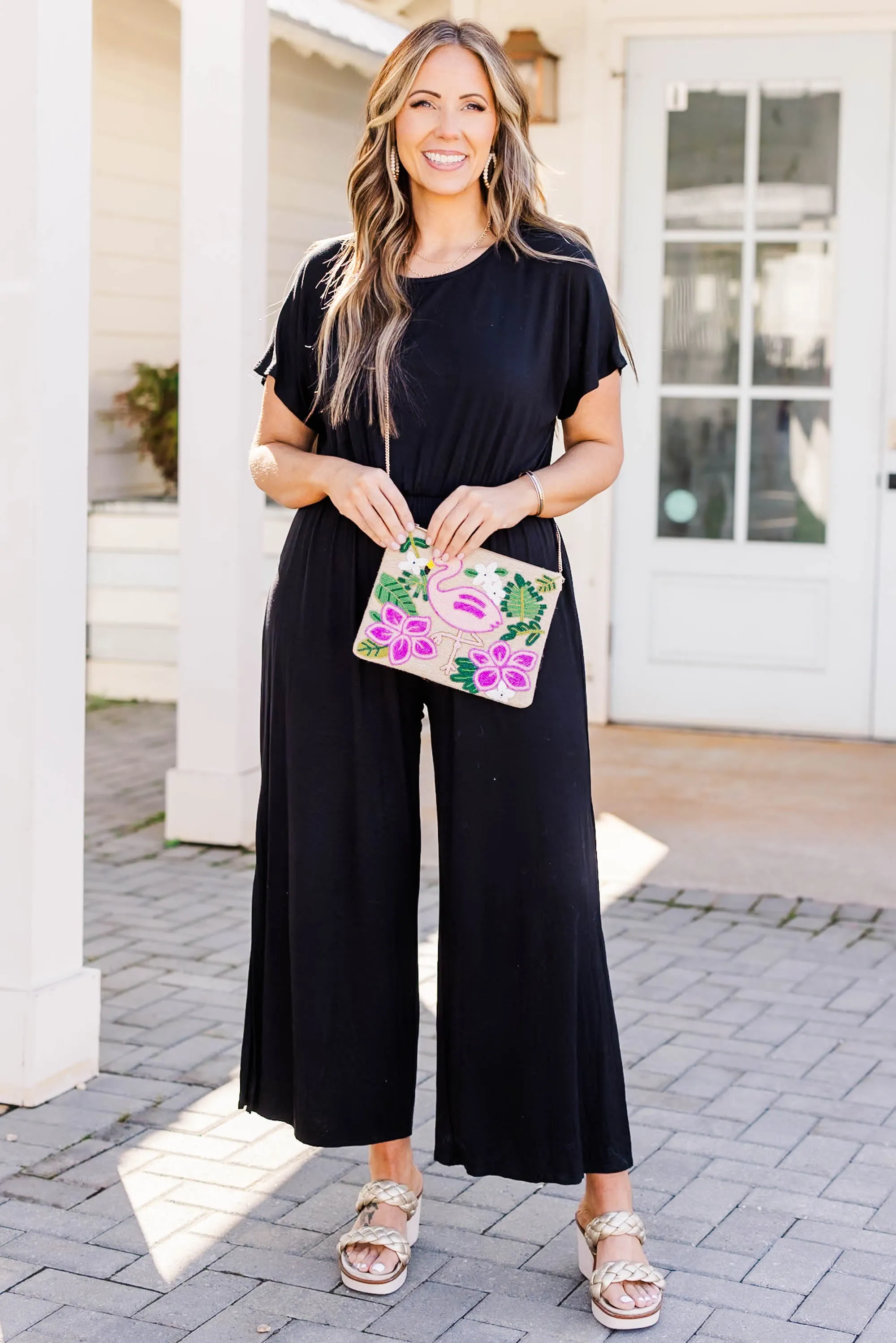 Talk To Me Nicely Jumpsuit, Black